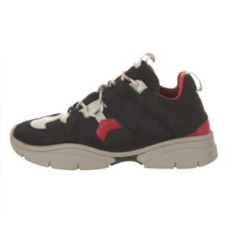 Isabel Marant Black and Red Sneakers
